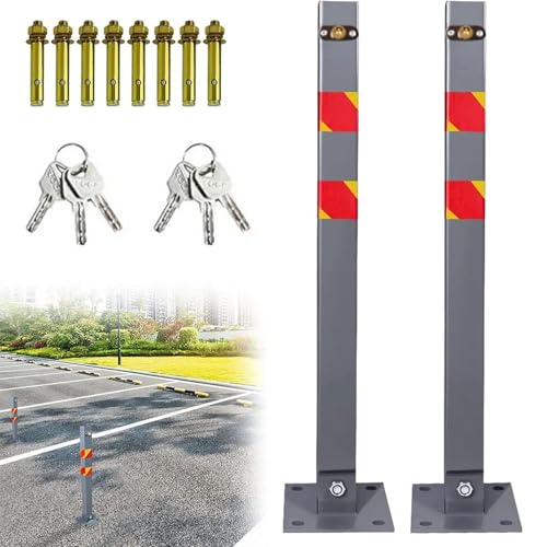 Poteau de borne de sécurité amovible et verrouillable pour barrière de parking