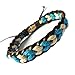 Fashion adjustable leather bracelet woven bracelet made of hemp rope and leather woven Bracelet SL2314