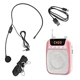 Sprachverstärker mit Mikrofon 2500mAh Wiederaufladbar für Unterricht und Gruppenführung Kurse Lehrer Sprachverstärkung
