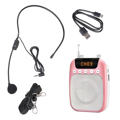 Maigridy Amplificador de voz megáfono con micrófono, megáfono para una comunicación eficaz, amplificador de voz recargable recargable de 2500 mAh