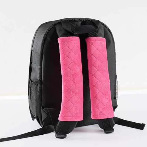 Image of Amooca Soft Auto Seat Belt Cover Seatbelt Shoulder Pad Cushions 2 PCS for a More Comfortable Driving Universal Fit for All Cars and Backpack Watermelon Red