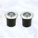 NULYLU 2pcs LED Waterproof Buried Lights Landscape Lamp for Outdoor Use 3W Warm White Light Sturdy LED Lighting Tool for Garden Lawn and Pathway