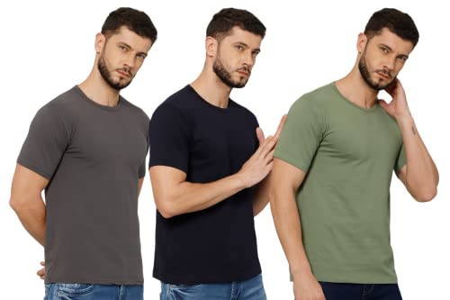 Image of T-Shirt for Men - 100% Cotton Casual T-Shirt | Half Sleeve, Round Neck 4 Way Stretch Fabric | Slim Fit T-Shirt