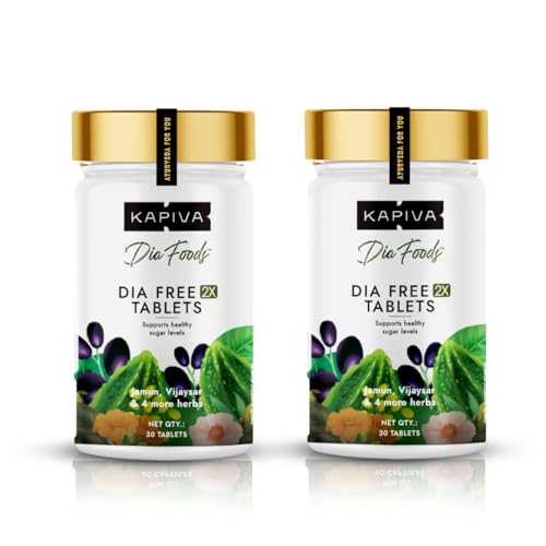 Image of Dia Free Tablets, 30 Tablets | Single Dose Daily | Helps Manage Sugar Levels With Karela, Jamun, Gudmar & 3 More | (Pack of 2)