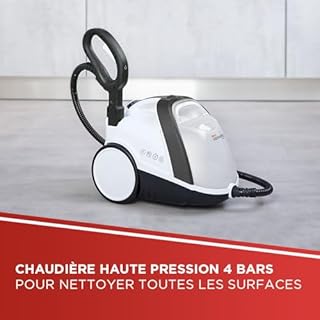 Polti Vaporetto Smart 120, Nettoyeur Vapeur avec Chaudière Haute Pression 4 Bars, Réservoir Amovible 2 Litres, Autonomie Illimitée, Chauffe en 2 Minutes, 14 Accessoires Inclus, Blanc et Noir