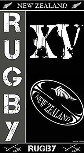 GRENADINE BOUTIQUE - Draps de Bain Rugby New Zealand Serviette de Plage Nouvelle Zélande - Gris