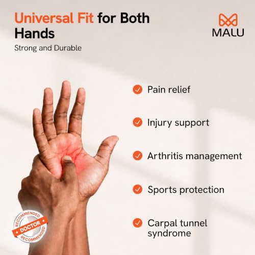 Image of Ortho Wrist Brace with Thumb Support for Pain Relief from Arthritis, Sprains, Tendonitis, and Carpal Tunnel | Wrist Support with Adjustable Strap for Men & Women | Lightweight, Breathable Stabilizing Brace-Universal Fit