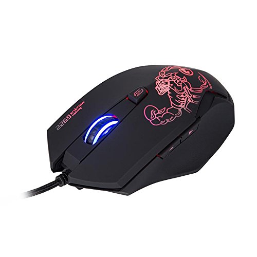 Marvo G922 - Ratón óptico de Gaming 4000 dpi, Negro