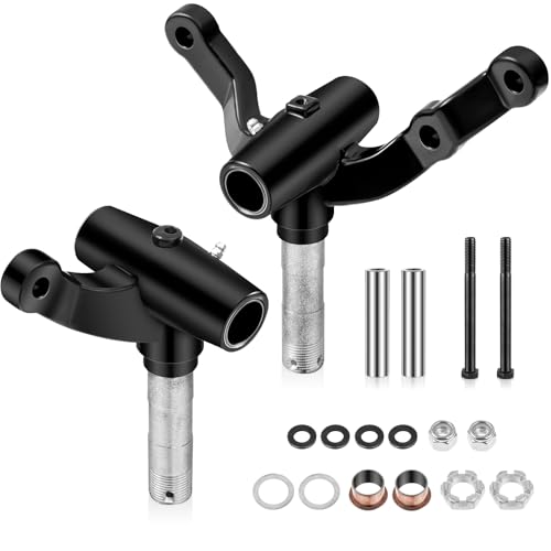 MorningRo Golf Cart Spindle Deluxe Front End Repair Kit Passenger & Driver Side Replacement Spindles Set Compatible with EZGO PDS/TXT 2001.6-Up Electric & Gas Golf Cart, OEM# 70673-G02, 70942-G02