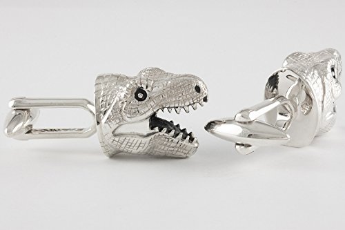 ZAUNICK T-Rex Dinosaurier Manschettenknöpfe 925er Silber handgefertigt – Bild 3