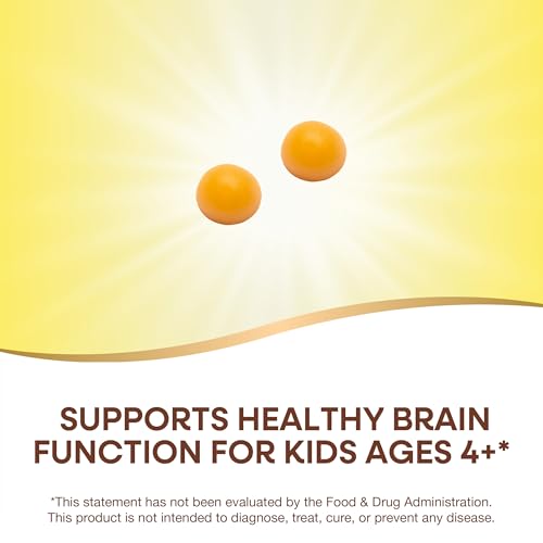 Nature's Way Kids Brain Builder Gummies, Ages 4+, Lemonade Flavored, 60 ct - image 3