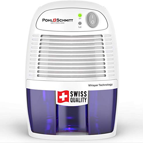 Pohl Schmitt Mini Dehumidifier, 17oz Water Tank, Ultra Quiet - Small Portable Design