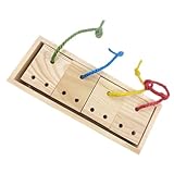 SHINEOFI Jouet pour perroquet, mangeoire en bois, jouet pour perroquets, perruches, perruches, entraînement des oiseaux