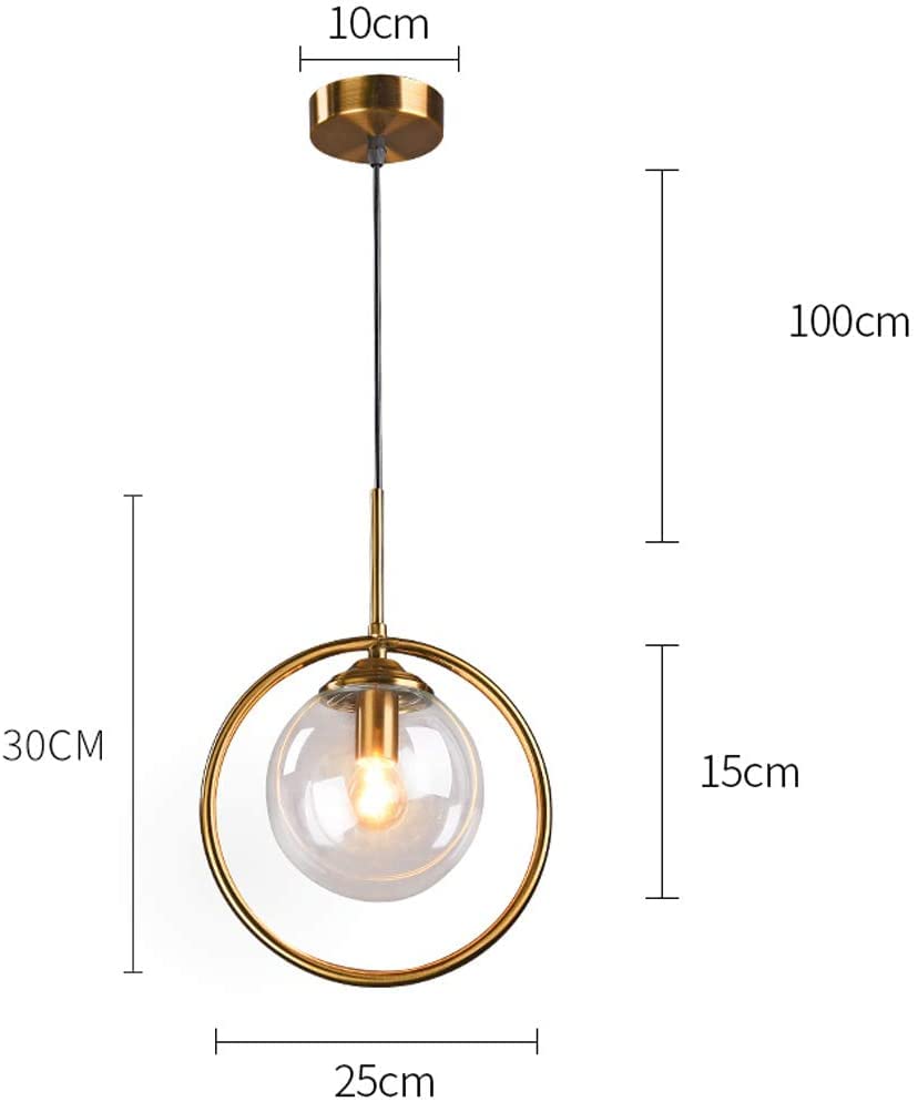 Lampe à suspension en verre ambiance rétro nostalgique - 2