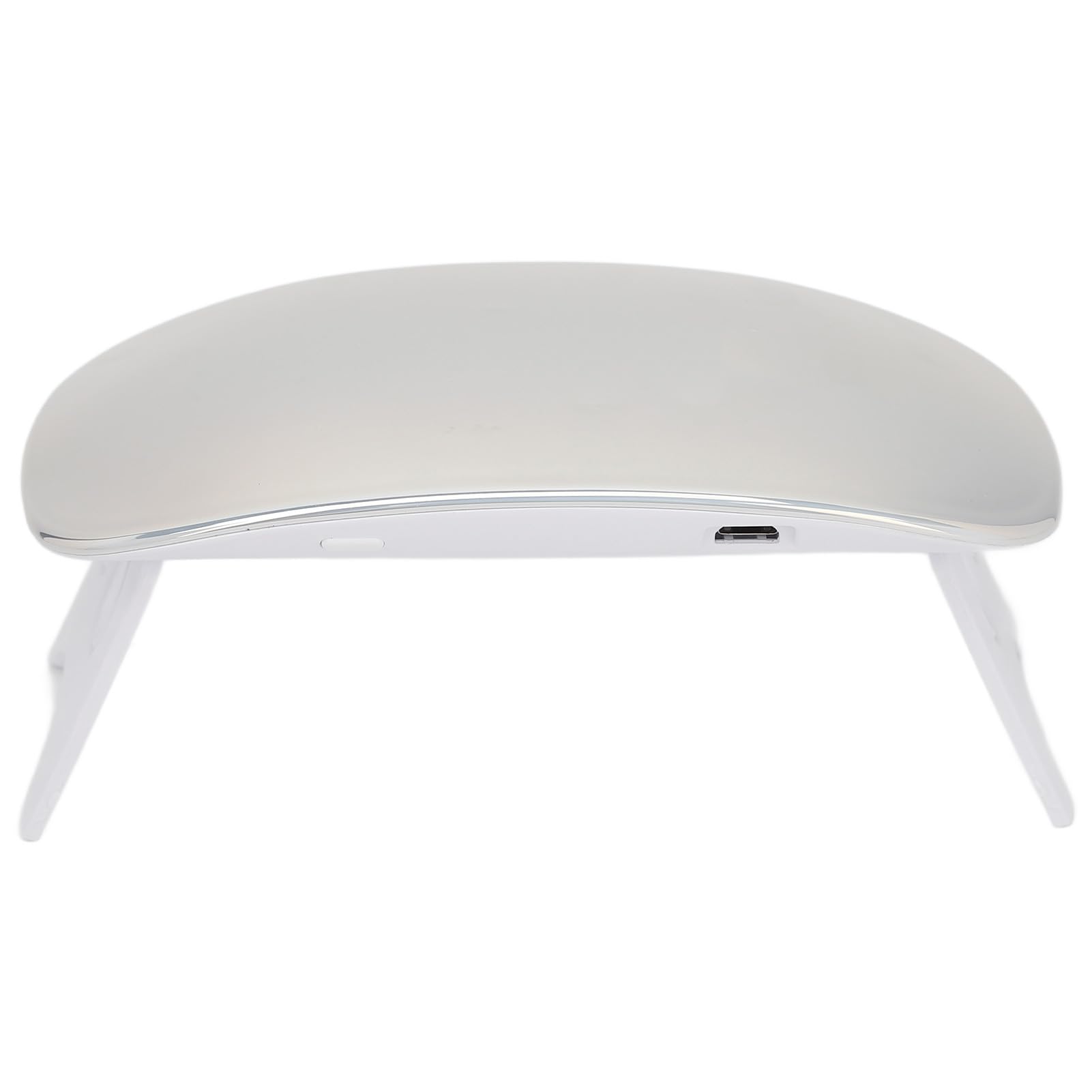 Nail Lamp, Fast Curing Foldable Timing Function Nail Light Handheld 6W Manicure Home Use (Silver)