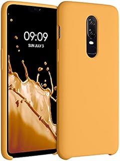 kwmobile TPU Silicone Case Compatible with OnePlus 6 - Case Slim Phone Cover with Soft Finish - Marigold