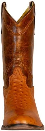 TuffRider Men's Norris Wide Round Toe Western Boot- Tan-With Free Assorted Striped Socks