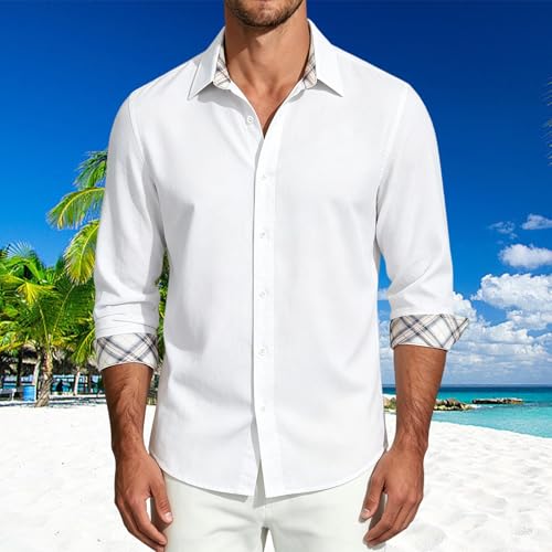 Chemise hawaienne courtes manches en coton léger pour vacances