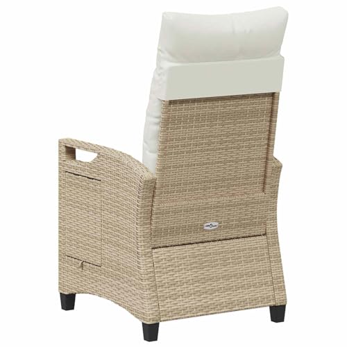 Chaise de jardin réglable de haute qualité en polyrotin avec structure en acier - 8