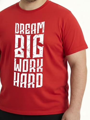 Image of Toodlegram Cotton Printed T-Shirt for Plus Size Men Round Neck Casual