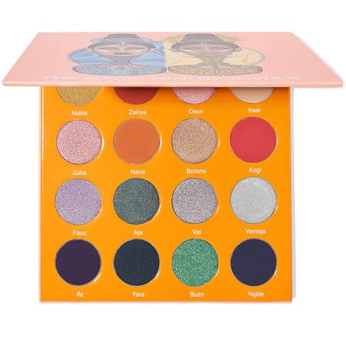 Juvia's Place Palette The Magic Mini - Bright and Bold Red, Shades of 16, Professional Eye Makeup, Pigmented Palette, Makeup Palette for Eye Color & Shine