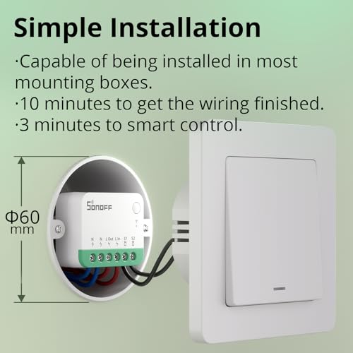 SONOFF Matter Smart Switch,Wifi Mini DIY Module,works with Alexa/Google Home,Neutral Required - Image 4