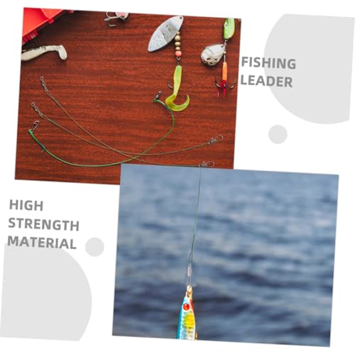 UPKOCH 30 piezas líderes de pesca acero con mosquetón giratorio miniatura 3