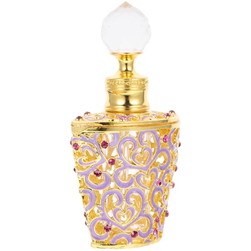 BIUDECO Botella de Perfume Recargable de Frasco Decorativo Resistente con Diseño Árabe para Aceites Esenciales y Viaje