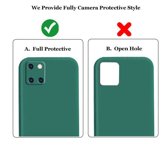 Image of A rtistque Liquid TPU Silicone Matte Shockproof Flexible Soft Back Cover Case for Samsung Galaxy Note 10 Lite - Dark Green