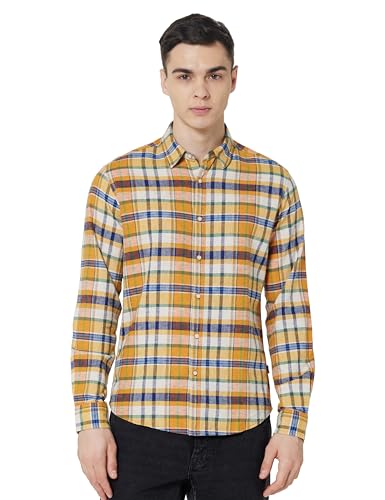 Image of Pepe Jeans Men's Regular Fit Full Sleeve Checkered Cotton Casual Shirt | Check Shirt for Man | Smart & Stylish | Multiple Styles | Mens Casual Shirts