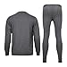 TanBridge Men's Thermal Underwear Long Johns Winter Shirts for Men Set Base Layer for Cold Weather Gray