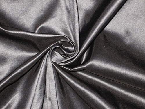 Soie de luxe : taffetas bicolore acier et noir TAF 65 pour haute couture