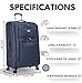 FLYMAX 32" Extra Large Super Lightweight 4 Wheel Suitcase Luggage Expandable with Wheels Navy