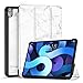Price comparison product image TNP Cover Case for iPad Air 11 Inch M2 6th 2024, 5th 4th Generation(2022 2020) - 10.9" Marble White Case with Pencil Holder for 2nd Gen Apple Pencil - Protective Cover with Trifold Stand