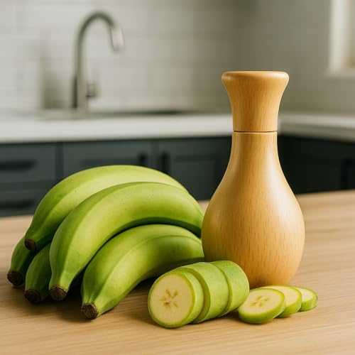 Wooden Plantain Masher | Ideal for Plantains, Potatoes, Fruits &