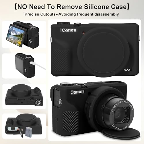 Funda rígida con cubierta de silicona para cámara Canon G7X Mark III miniatura 4