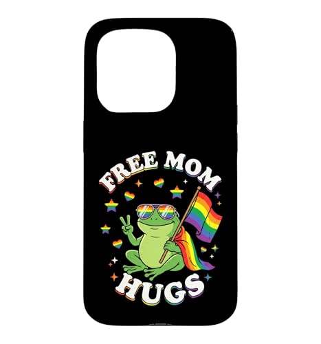 Free Mom Hugs LGBTQIA+ Ally Pride Month�J�G�� �X�}�z�P�[�X iPhone 15 Pro �p