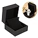 Keenso Fashion Black Leather Watch Box for Lovers, Elegant Display Case for Mens and Womens Watches, Bracelets, Bangles and Jewelry Storage