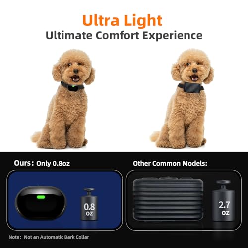 Shock Collar for Small Dogs, Ultra-Light & Slim Dog Training Collar with Remote, Tailored for Small Dogs 5-30lbs & Medium Dogs, 198-Level Precise Control, Waterproof, Rechargeable (Not Auto Collar) - Image 3