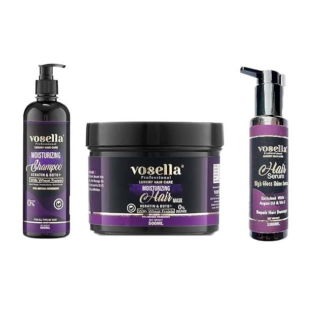 Professional Moisturizing Hair Care Combo | Keratin & Boto+ Shampoo, Hair Mask & Argan Serum | Deep Repair, Smoothness & Shine | For All Hair Types | 500ml + 500ml + 100ml(Pack of 3)-picture-18