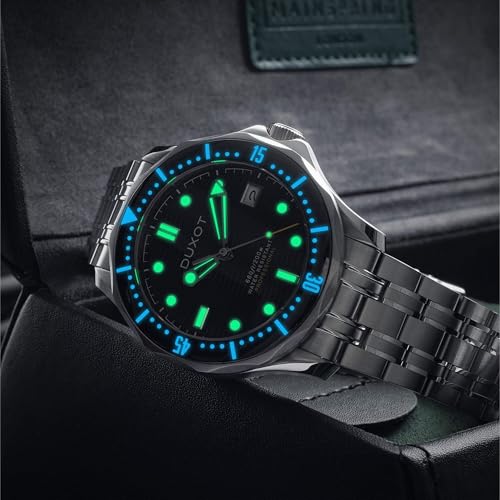 Image of DUXOT Henri Men's Automatic Dive Watch - Japanese Movement, 41mm Stainless Steel Case, Water Resistant 200m, Stainless Steel Bracelet, DX-2060