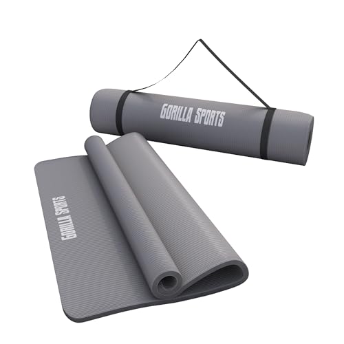 GORILLA SPORTS® Tappetino Fitness - 190x60 / 190x100 cm, Antiscivolo,...