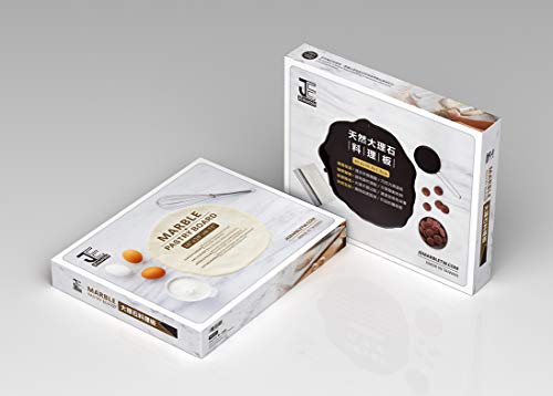 Jemarble Pastry Board 16X20 Inch Set With Rolling Pin/Wooden Handles 18 Inch(White) Non-Slip Rubber Feets For Stability Perfect For Keep The Dough Cool And Chocolate Tempering(Premium Quality) #TOP7