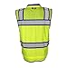 Kishigo Men's High Visibility Reflective Color Contrast Performance Surveyors Vest S5043, Zipper Closure, Polyester, ANSI 107 Type R / Class 2, Multiple Pockets for Tools (Lime / Royal Blue, 3X)