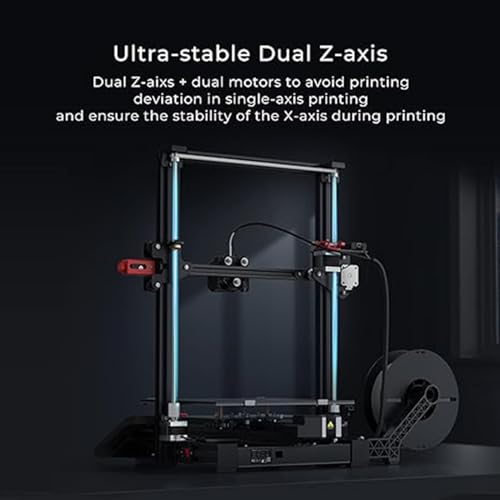 Imprimante 3D avec nivellement automatique, impression silencieuse, double axe Z, écran couleur 4,3 pouces, assemblage facile, volume d;impression 300 x 300 x 320 mm, fonctionnement silencieux