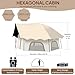 Chihee Camping Tents Pop-Up Stand-up Tent, Family Cabin Tent with Awning Porch 3-Person Outdoor Shelter with Screen Room Large Capacity, Waterproof and Windproof, Easy Setup,Traveling Hiking Picnic