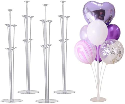 46% OFF on Partyzz Trader Rubber Partyzztrader Balloon Decoration Stand/Balloon Stand Holder With 7 Sticks. 7 Cups & 1 Balloon Base For Birthdays, Decorations-Pack Of 4 Sets