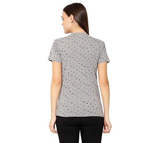Image of Mack Jonney Cotton Blend V Neck Half Sleeve T-Shirt for Women Regular Fit (Pack of 2)