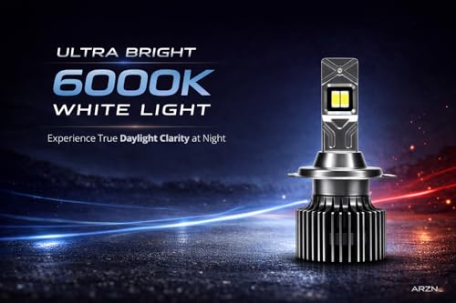 Image of ARZN H4 LED Headlight Bulb 200W - Super Bright 18000LM CANBUS Ready Universal Fit for Car Motorcycle Bike