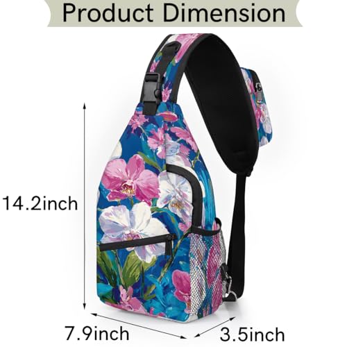 Bolso cruzado floral para mujer y hombre miniatura 2
